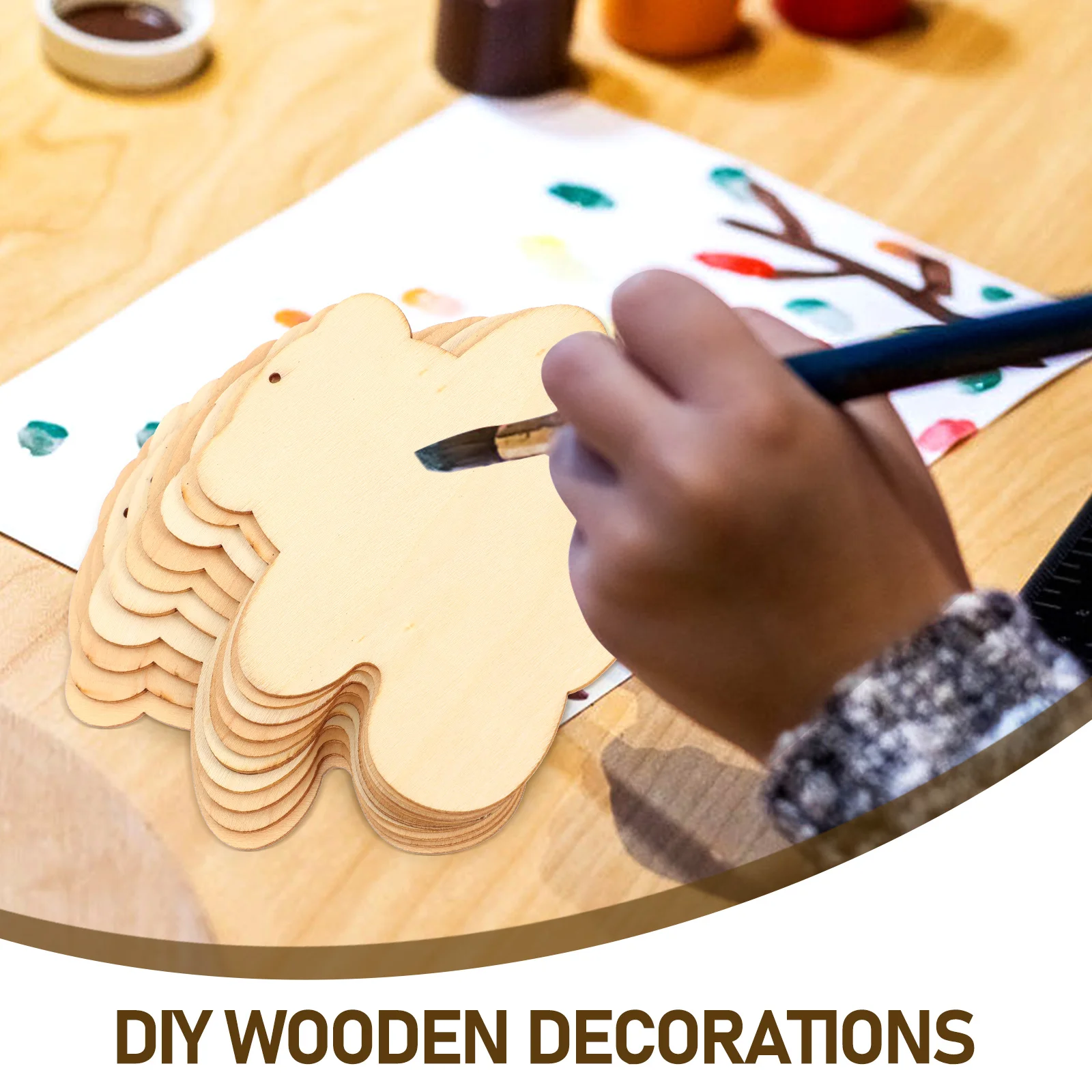 50pcs Wooden Graffiti Chips Diy Unfinished Slices Kids Bear Shaped Hand-Painted Decorative Craft Students Creative Learning
50pcs Wooden Graffiti Chips Diy Unfinished Slices Kids Bear Shaped Hand-Painted Decorative Craft Students Creative Learning