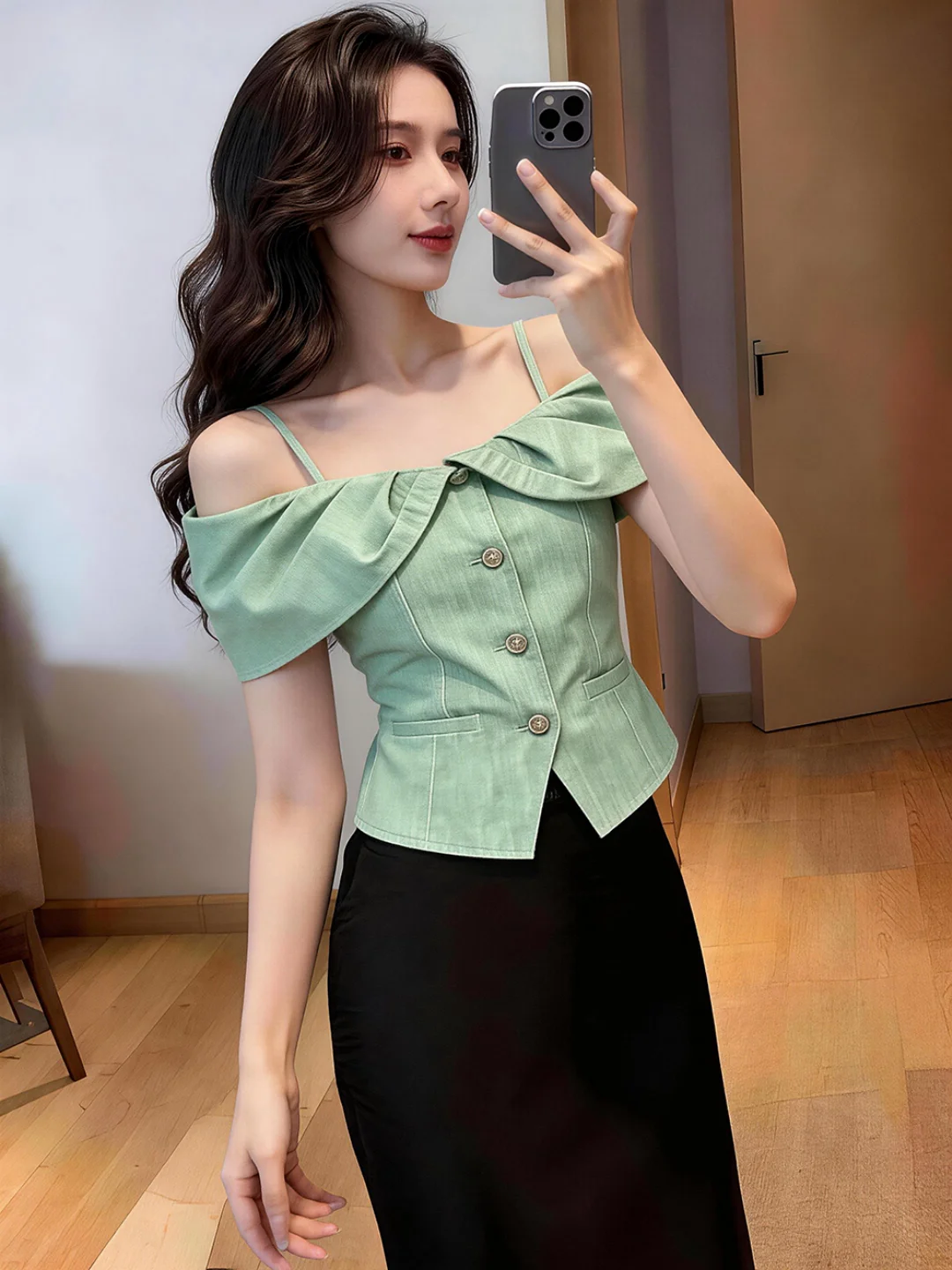 Gentle Shoulder Bridesmaid Shirt Women's Summer New Style Unique Beautiful Small Top Breathable Skin-friendly Short Sleeve
Gentle Shoulder Bridesmaid Shirt Women's Summer New Style Unique Beautiful Small Top Breathable Skin-friendly Short Sleeve