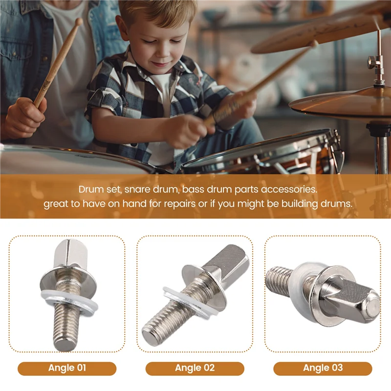 Hot Sale 12Pcs Drum Tension Rods Tension Screws Bass Drum Screws Set Bass Snare Drum Accessories Drum Hardware
Hot Sale 12Pcs Drum Tension Rods Tension Screws Bass Drum Screws Set Bass Snare Drum Accessories Drum Hardware