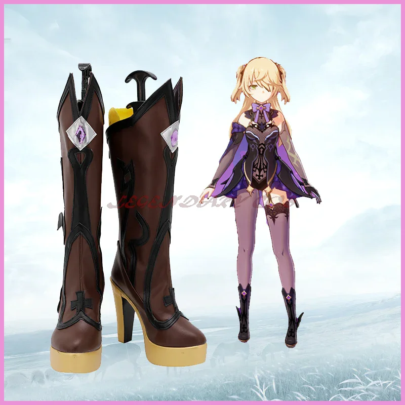 Genshin Impact Fischl Cosplay Boots High Heel PU Shoes Halloween Cosplay Prop Custom Made
Genshin Impact Fischl Cosplay Boots High Heel PU Shoes Halloween Cosplay Prop Custom Made