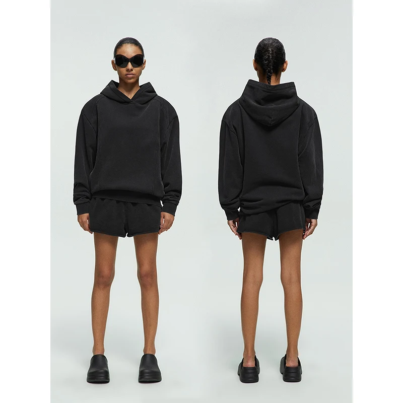 Long Hoodie Sweatshirt Shoulder Structure Slant Design Ladies Loose Fit Cotton Street Style Mid-Length Single Piece Summer
Long Hoodie Sweatshirt Shoulder Structure Slant Design Ladies Loose Fit Cotton Street Style Mid-Length Single Piece Summer