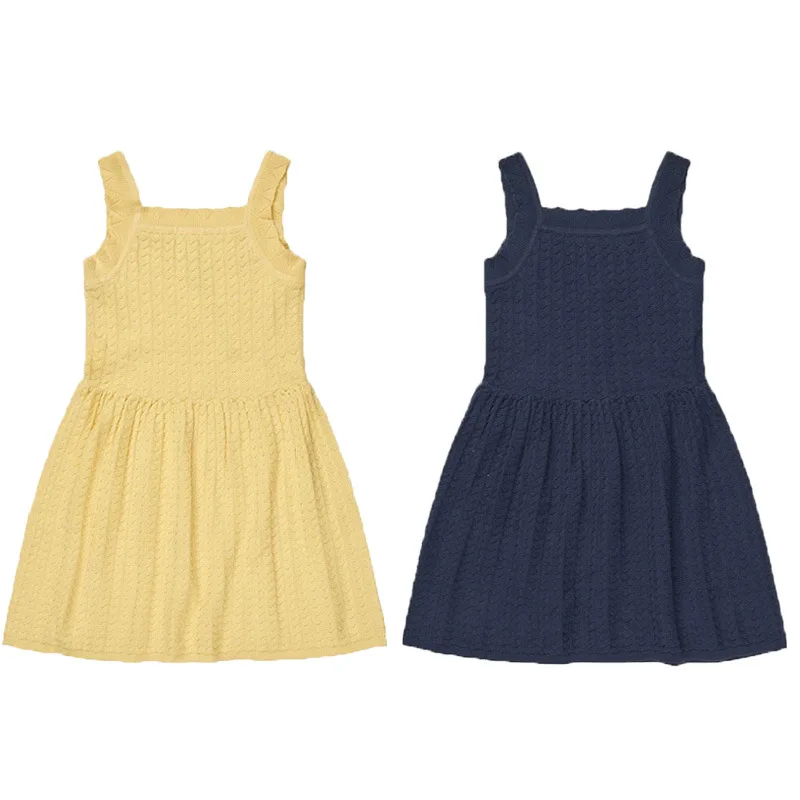 Girl's 2 Colors Knit Dress, Square Neck Sleeveless Pleated A-Line Dress, Kids Casual Summer Outfit 2026
Girl's 2 Colors Knit Dress, Square Neck Sleeveless Pleated A-Line Dress, Kids Casual Summer Outfit 2026