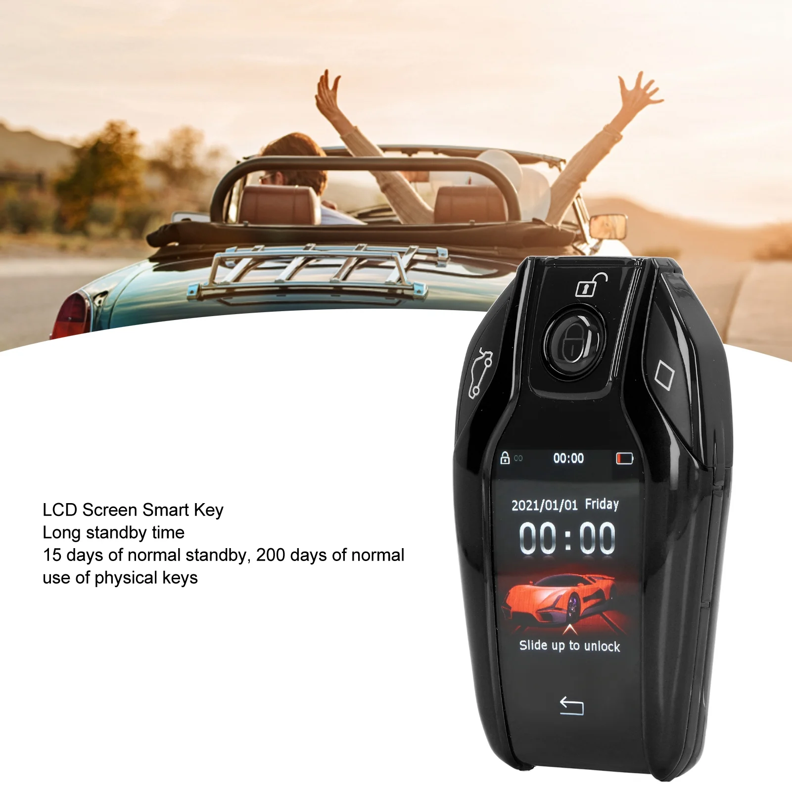 LCD Smart Key TK800+ LCD Smart Key Remote Keyless Entry for All Start Stop Engine Button Models Smart Key