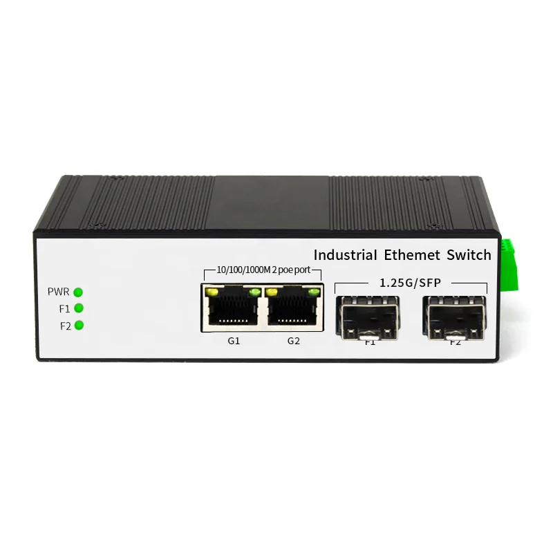 Gigabit 2-Port Industrial Poe Switch With SNMP And QoS Din-rail Ethernet 2 Fiber Optical SFP PoE And Optical SFP Switch
Gigabit 2-Port Industrial Poe Switch With SNMP And QoS Din-rail Ethernet 2 Fiber Optical SFP PoE And Optical SFP Switch