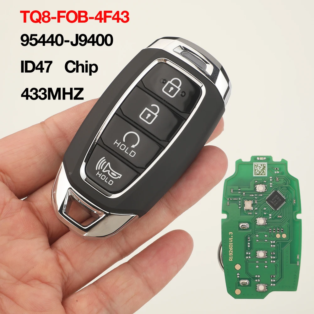jingyuqin 4 Buttons 95440-J9400 TQ8-FOB-4F43 433MHz ID47 Chip For Hyundai Kona 2021+ Keyless Go Fob Remote Car Key
jingyuqin 4 Buttons 95440-J9400 TQ8-FOB-4F43 433MHz ID47 Chip For Hyundai Kona 2021+ Keyless Go Fob Remote Car Key