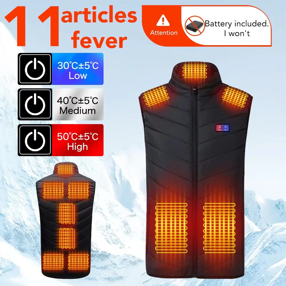 Men USB Infrared 11 Areas Heating Vest Jacket Men Women USB Electric Heating Jacket Sleeveless Waistcoat Thermal Warm Clothes
Men USB Infrared 11 Areas Heating Vest Jacket Men Women USB Electric Heating Jacket Sleeveless Waistcoat Thermal Warm Clothes