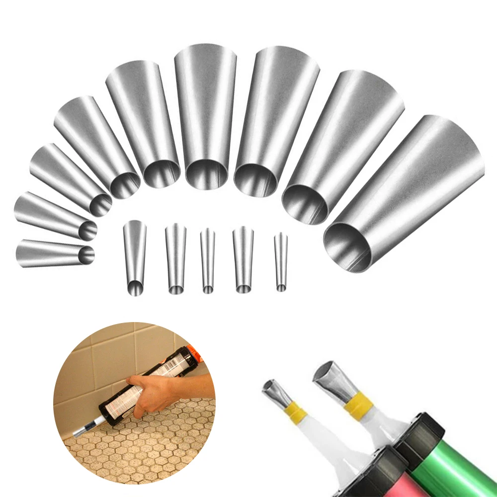 14PCS Stainless Steel Caulk Nozzle Applicator Caulking Finisher Glue Silicone Sealant Finishing Tool Kitchen Bathroom Sink Joint
14PCS Stainless Steel Caulk Nozzle Applicator Caulking Finisher Glue Silicone Sealant Finishing Tool Kitchen Bathroom Sink Joint