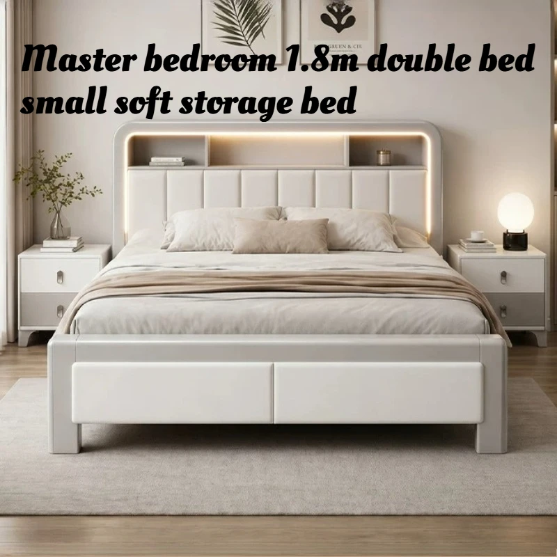 180x200cm Headboard Storage Bed Upholstered Frame Nordic Luxury Bed Nightstands Multifunctional Cama Matrimonial Furniture
180x200cm Headboard Storage Bed Upholstered Frame Nordic Luxury Bed Nightstands Multifunctional Cama Matrimonial Furniture