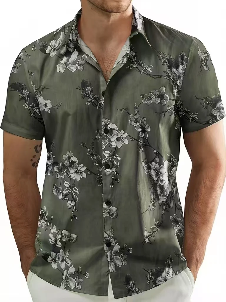 Hawaiian Shirts for Men V Neck Summer Tops Mens Beach Vacation Outfits Button Up Hwaii Short Sleeve Casual Cotton
Hawaiian Shirts for Men V Neck Summer Tops Mens Beach Vacation Outfits Button Up Hwaii Short Sleeve Casual Cotton