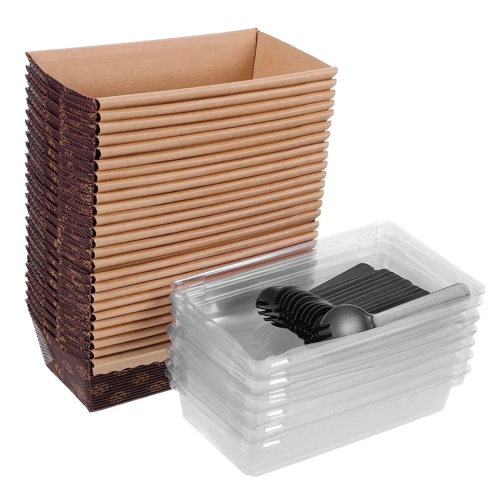 75Pcs Rectangular Boat Shaped Corrugated Paper Bread Tray Baking Pan Liners for Cakes Bread Loaves Cupcakes Muffins Disposable
75Pcs Rectangular Boat Shaped Corrugated Paper Bread Tray Baking Pan Liners for Cakes Bread Loaves Cupcakes Muffins Disposable