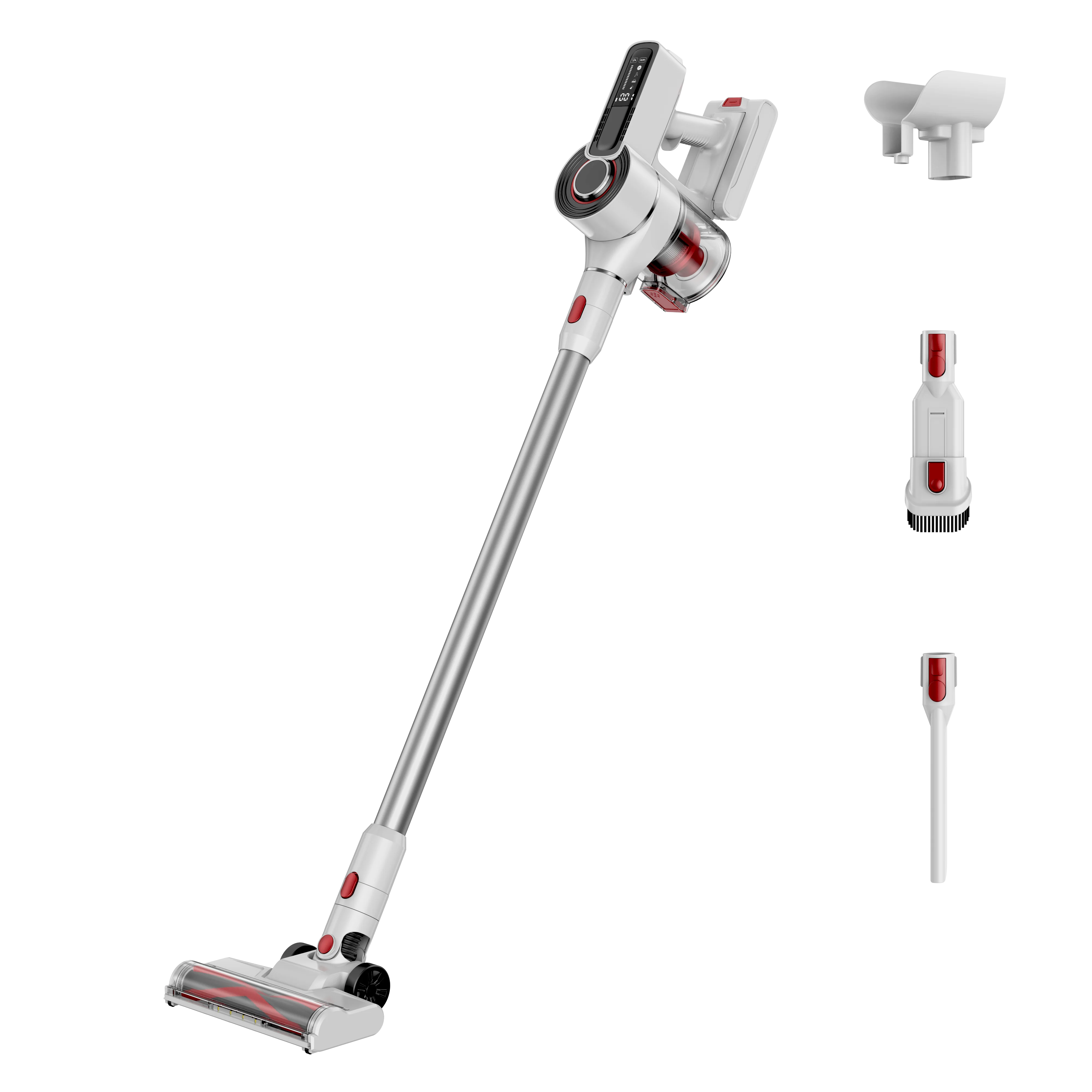 Cordless Vacuum Cleaner Rechargeable Lightweight Big Switch Button LED Touchscreen Easy Handheld for Home Use