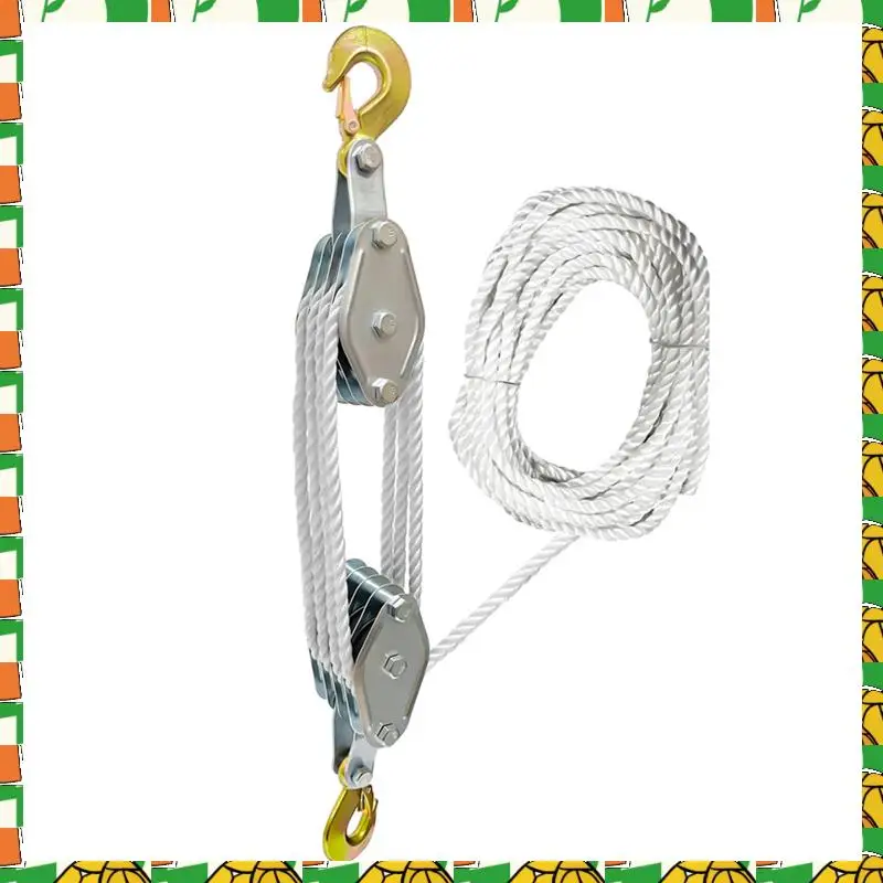 Professional Tool 2200 Lbs Breaking Strength Block And Tackle Pulley Hoist With 6:1 Lifting Power For Heavy Duty Jobs
Professional Tool 2200 Lbs Breaking Strength Block And Tackle Pulley Hoist With 6:1 Lifting Power For Heavy Duty Jobs