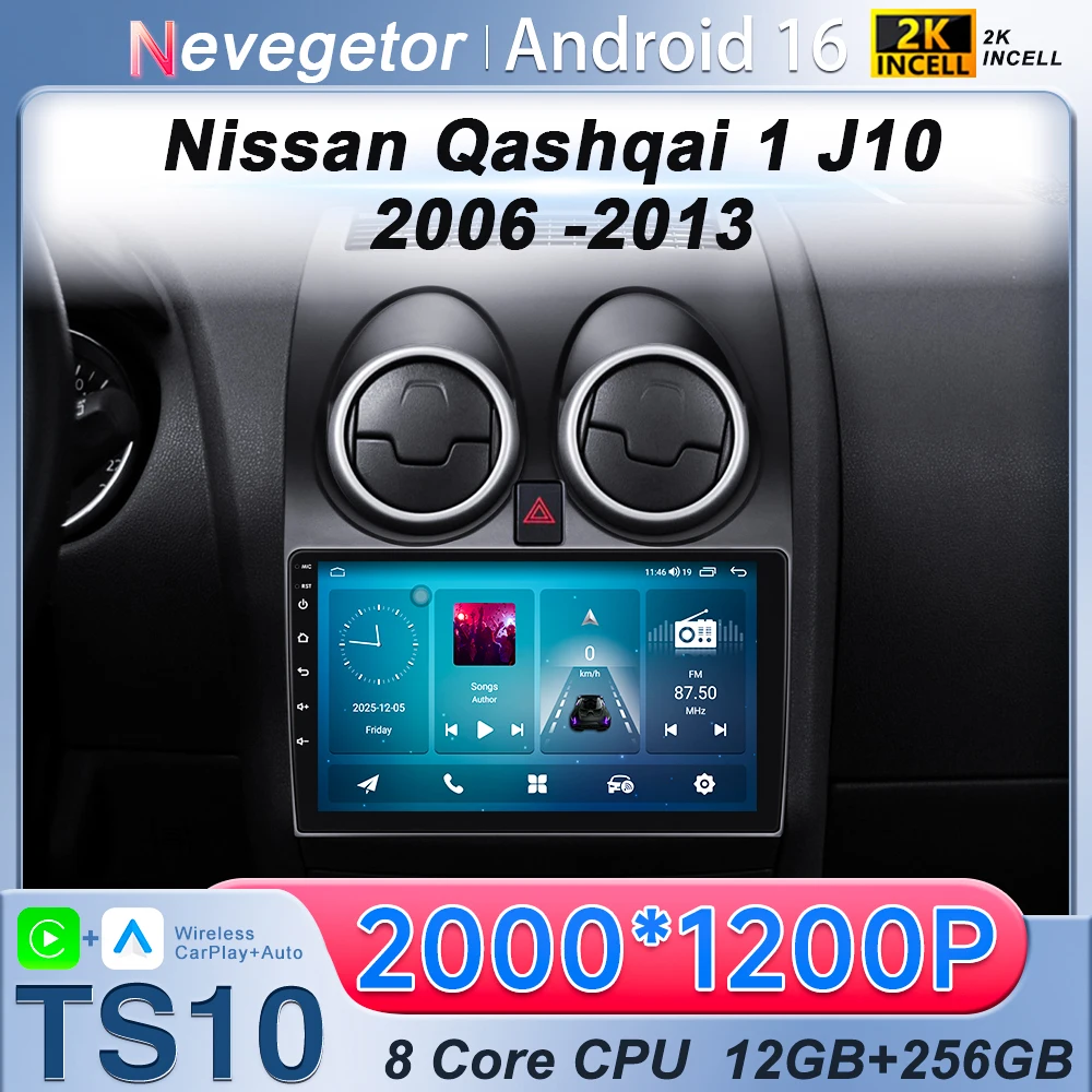Android 16 For Nissan Qashqai 1 J10 2006 -2013 Auto Radio Stereo Multimedia Player GPS Navigation Car DVD High-performance CPU
Android 16 For Nissan Qashqai 1 J10 2006 -2013 Auto Radio Stereo Multimedia Player GPS Navigation Car DVD High-performance CPU