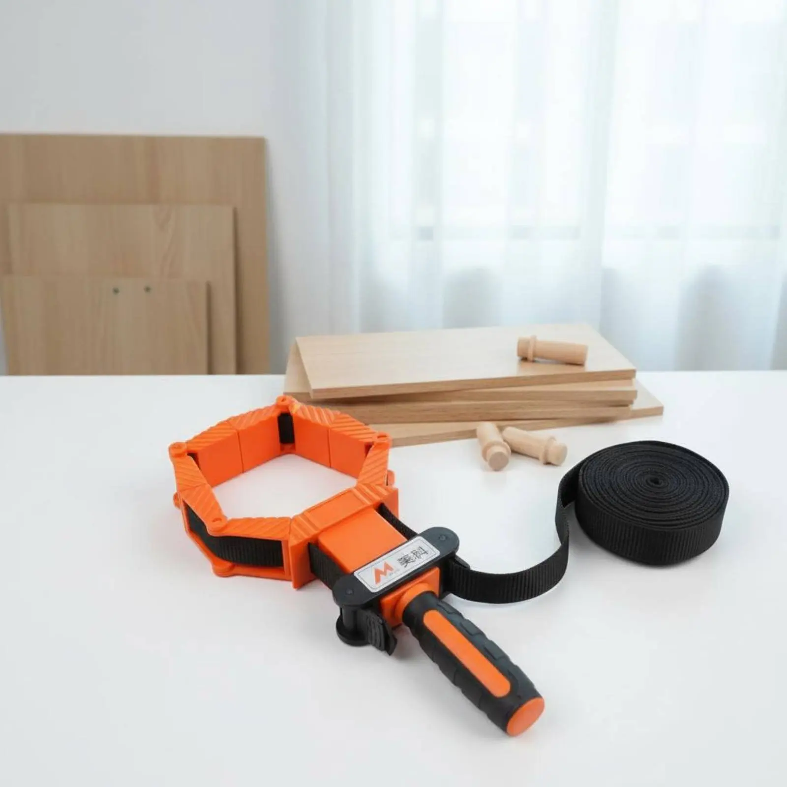 Woodworking Strap Clamp Adjustable Nylon Band Clamp Tool High Strength Anti-Slip Handle for Carpenters
Woodworking Strap Clamp Adjustable Nylon Band Clamp Tool High Strength Anti-Slip Handle for Carpenters
