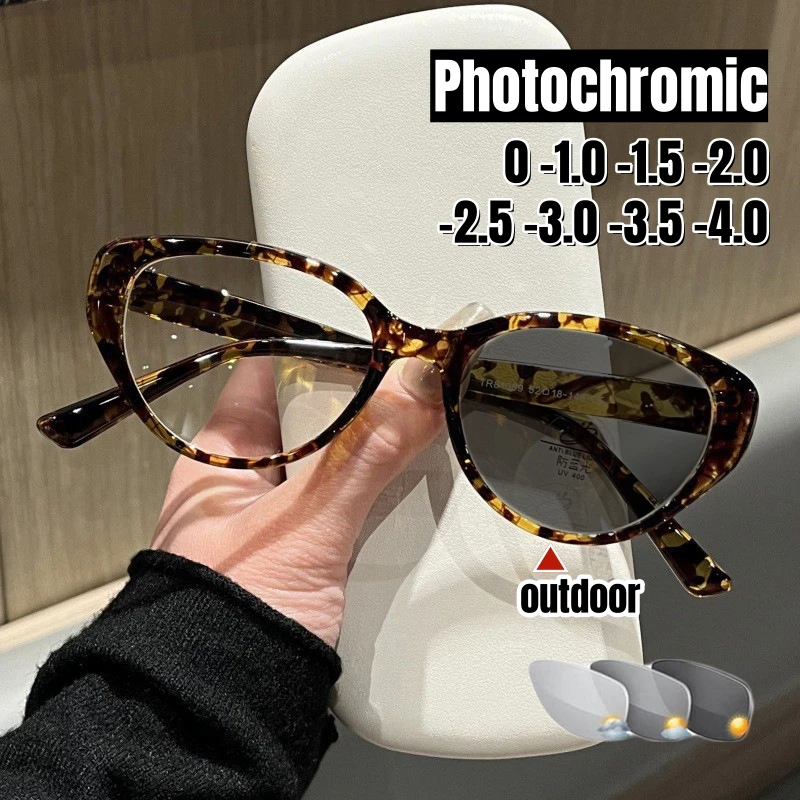 Mall Frame Cat Eye Photochromic Myopia Glasses Retro Versatile HD Color Changing Near Sight Glasses Anti Blue Light Eyewear
Mall Frame Cat Eye Photochromic Myopia Glasses Retro Versatile HD Color Changing Near Sight Glasses Anti Blue Light Eyewear