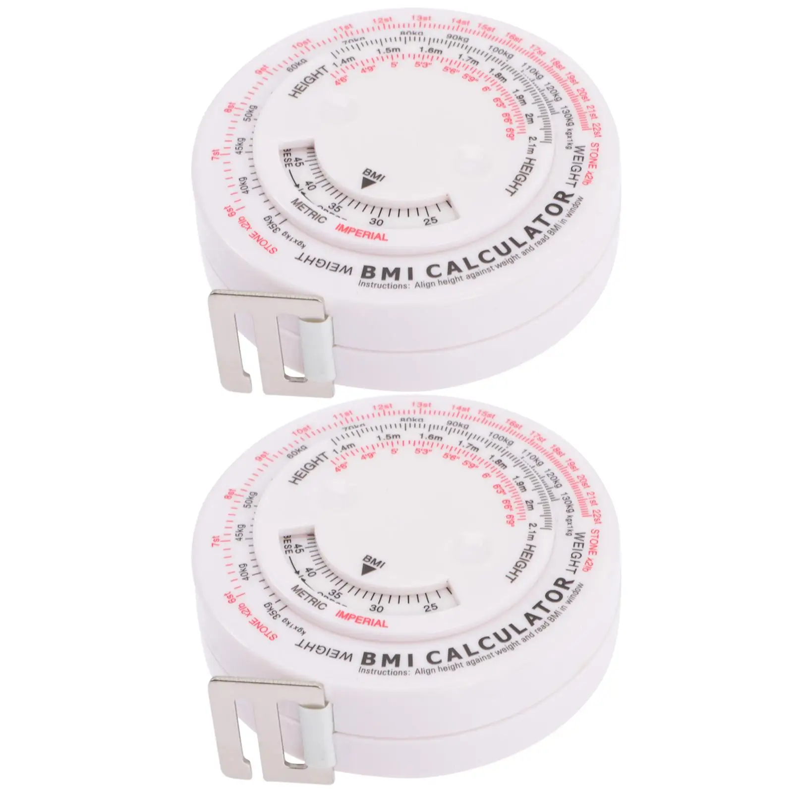 2Pcs 150cm BMI Measuring Tape Waist Hospital Clinic Durable ABS PP Lightweight Body Measuring Tape Gift
2Pcs 150cm BMI Measuring Tape Waist Hospital Clinic Durable ABS PP Lightweight Body Measuring Tape Gift