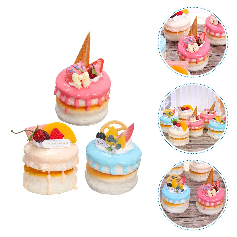 3 pcs Artificial Model Fake Cake Adornments Simulated Dessert Props for Photography Home Cake Shop Realistic Food
3 pcs Artificial Model Fake Cake Adornments Simulated Dessert Props for Photography Home Cake Shop Realistic Food