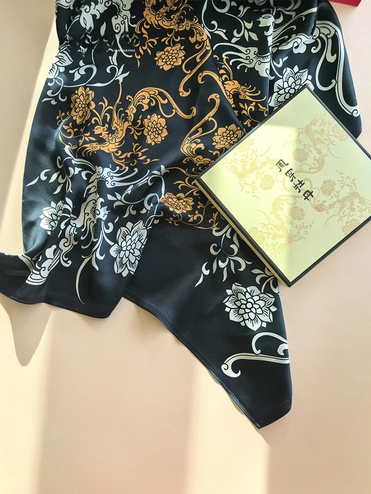 Elegant Silk Square Scarf National Museum Phoenix Wearing Peony Pattern Vintage Creative Birthday Gift for Mom Chinese Style
Elegant Silk Square Scarf National Museum Phoenix Wearing Peony Pattern Vintage Creative Birthday Gift for Mom Chinese Style
