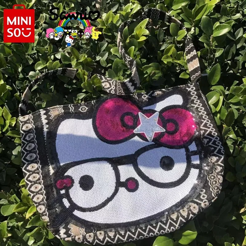 Hello Kitty New Women's Crossbody Bag Fashionable High Quality Sequin Shoulder Bag Cartoon Large Capacity Girl Storage Bag
Hello Kitty New Women's Crossbody Bag Fashionable High Quality Sequin Shoulder Bag Cartoon Large Capacity Girl Storage Bag