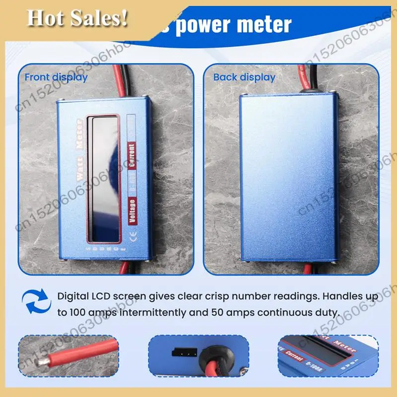 -HOPE Digital Wattmeter Watt Meter Power Meter DC 60V 100A Balance Voltage Battery Checker
-HOPE Digital Wattmeter Watt Meter Power Meter DC 60V 100A Balance Voltage Battery Checker