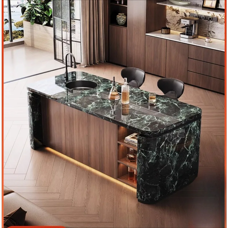 Gold Slate Island Dining Table Integrated Kitchen Open Bar Hot Bending Retro Wind Home Multifunctional Operator
Gold Slate Island Dining Table Integrated Kitchen Open Bar Hot Bending Retro Wind Home Multifunctional Operator