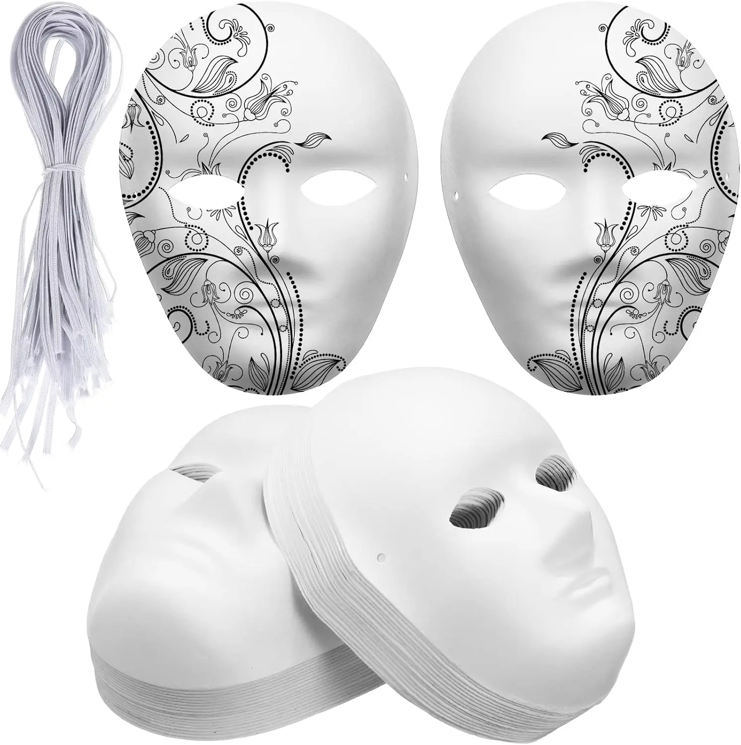 Paper Mache Masks for DIY Art, 36 Pcs White Full Face Masks 2 Sizes for Masquerade, Mardi Gras, Halloween Cosplay
Paper Mache Masks for DIY Art, 36 Pcs White Full Face Masks 2 Sizes for Masquerade, Mardi Gras, Halloween Cosplay