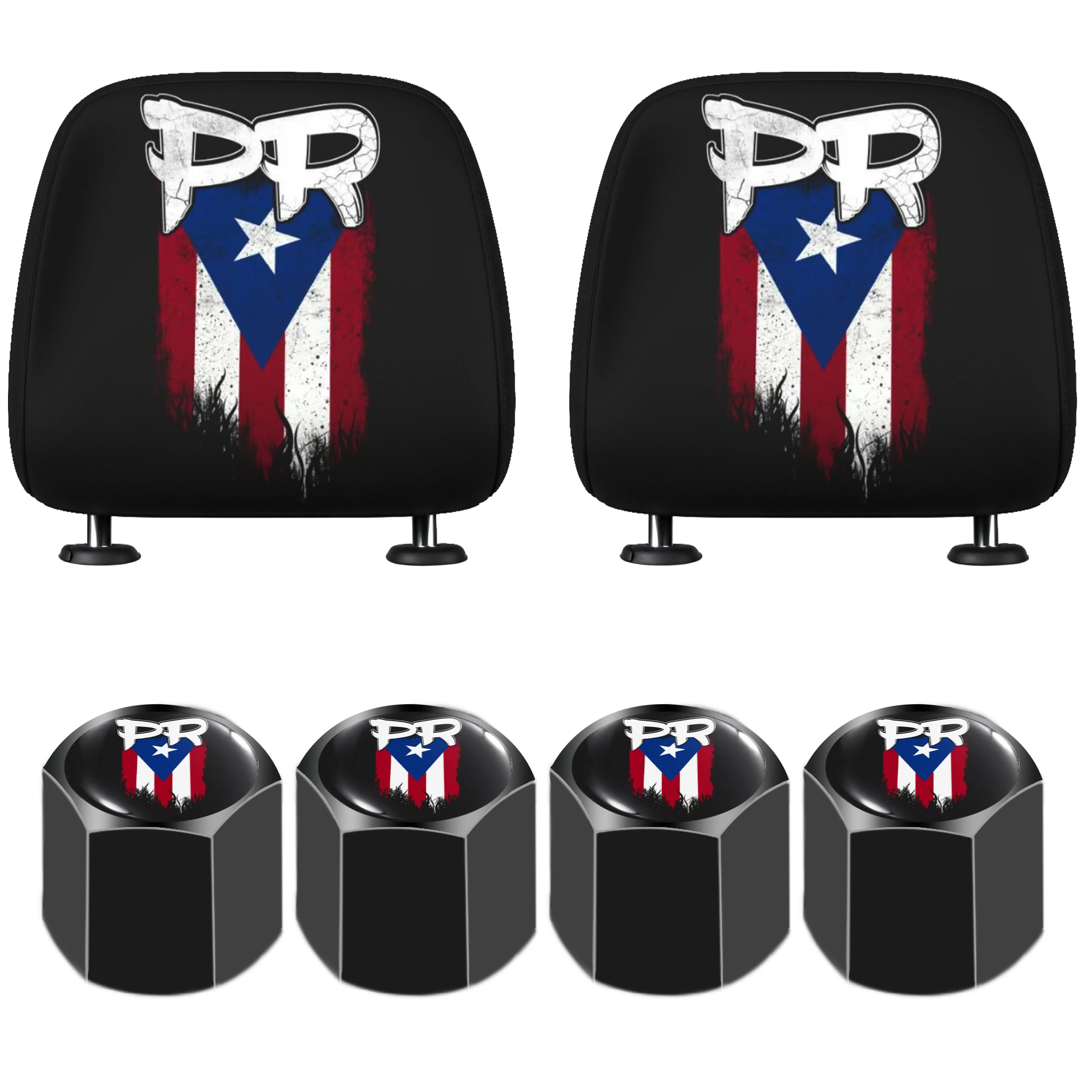 Car Accessories - 2Pcs PR Flag Headrest Covers & 4Pcs Valve Stem Caps for Car SUV Truck Durable Puerto Rican Pride Accessories
Car Accessories - 2Pcs PR Flag Headrest Covers & 4Pcs Valve Stem Caps for Car SUV Truck Durable Puerto Rican Pride Accessories
