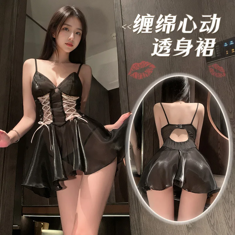 Sexy Maid Costumes Lolita Fancy Dress Actress Cosplay Nightdress Maid Dress Backless Perspective Uniform Baby Doll Lingerie Set
Sexy Maid Costumes Lolita Fancy Dress Actress Cosplay Nightdress Maid Dress Backless Perspective Uniform Baby Doll Lingerie Set
