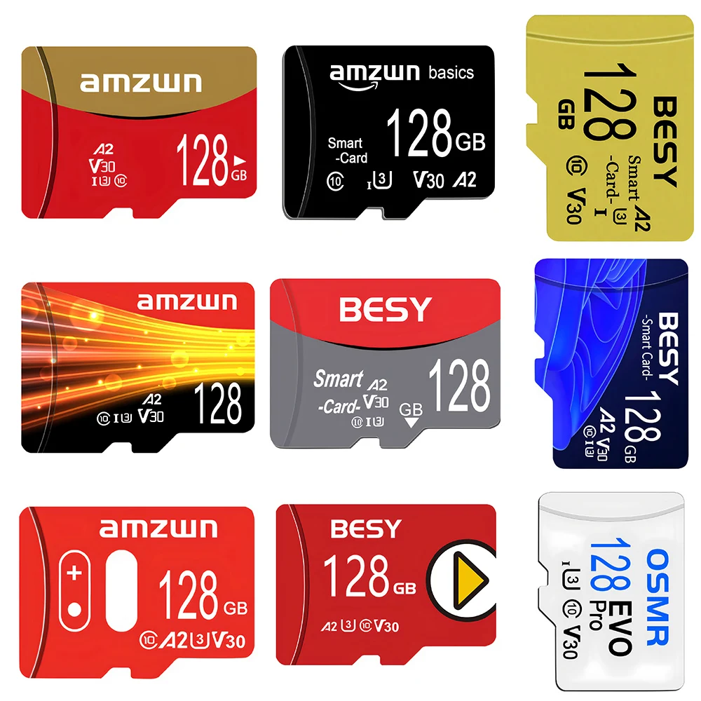 128GB Memory Card Micro TF/SD Card Fast Read Storage SD Cards for Android Phone CCTV Dash Cam