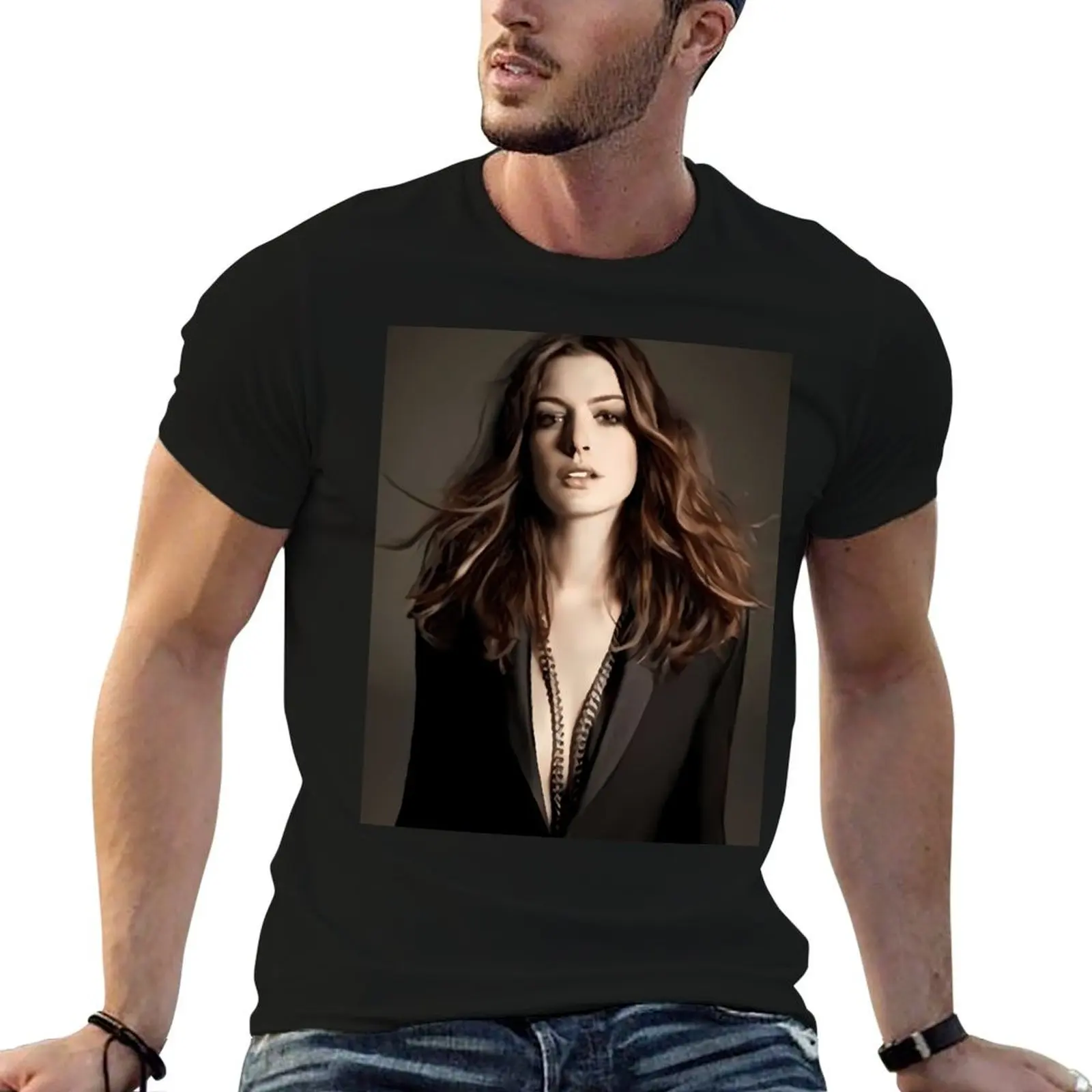 Anne Hathaway - T-Shirt man t shirts graphic man t shirts for men man t shirt cotton T-shirt
Anne Hathaway - T-Shirt man t shirts graphic man t shirts for men man t shirt cotton T-shirt