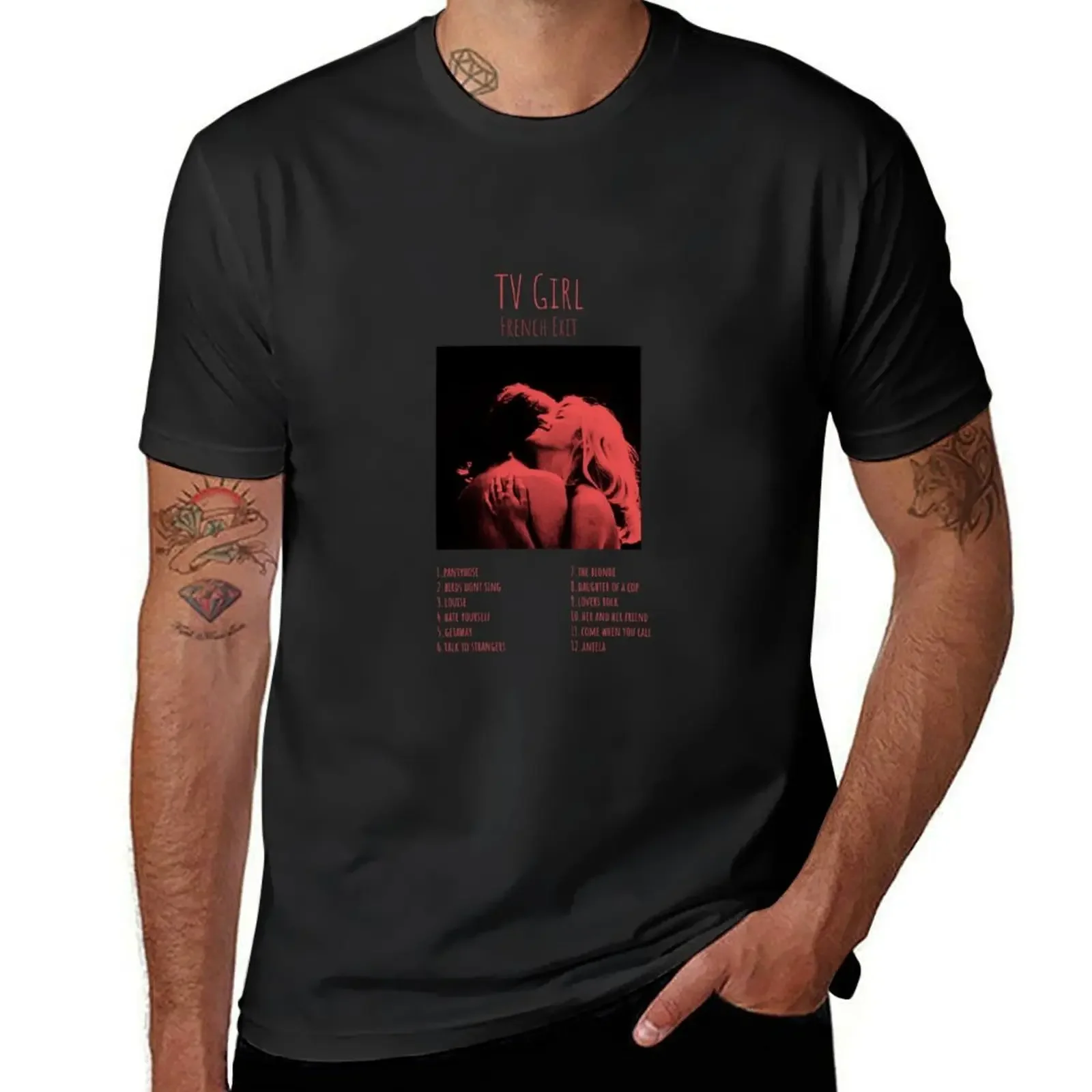 TV Girl - French Exit - Album TRACKLIST Logo T-Shirt graphics anime t shirts cheap stuff clothing for men
TV Girl - French Exit - Album TRACKLIST Logo T-Shirt graphics anime t shirts cheap stuff clothing for men