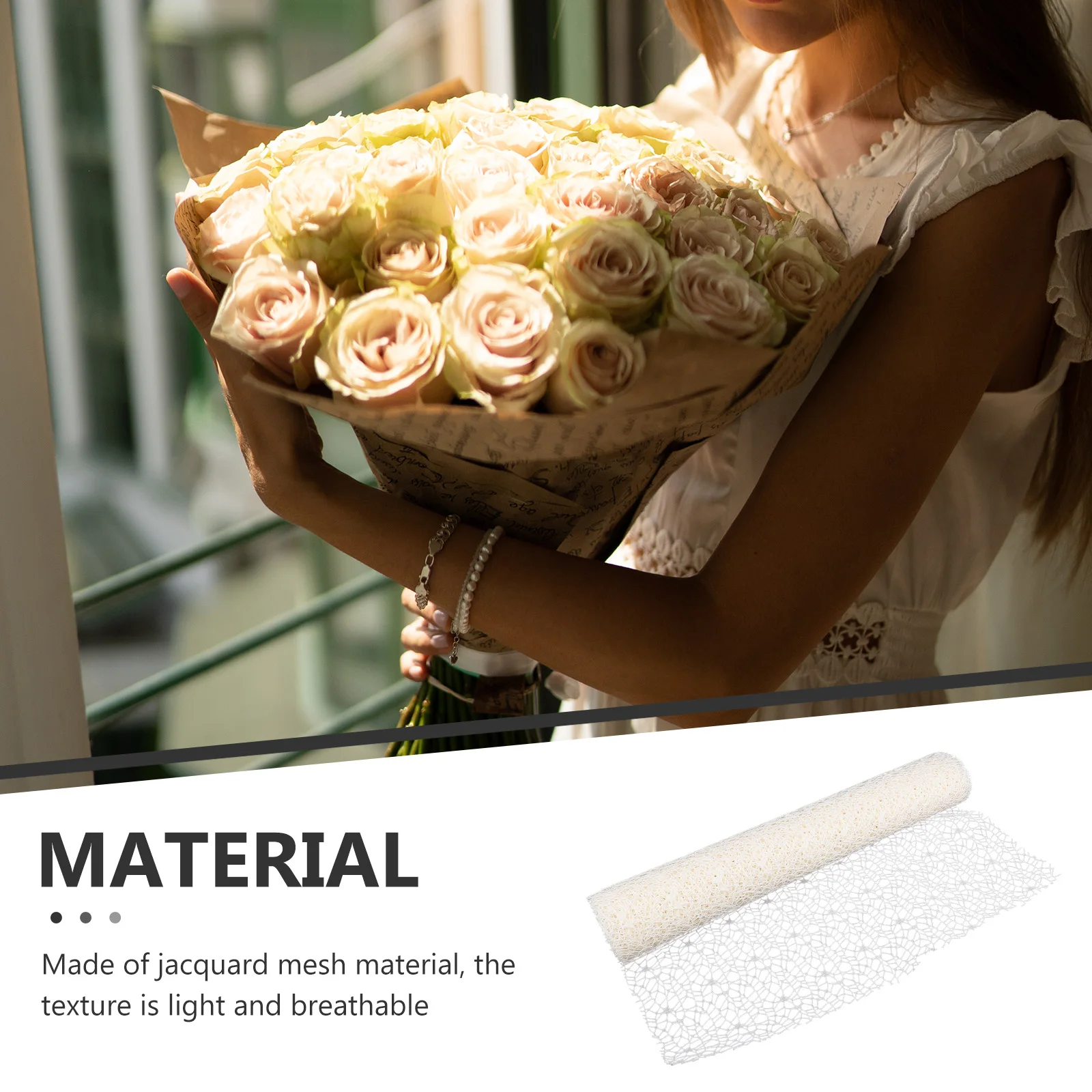 Flower Wrapping Paper Gauze DIY Bouquet Supplies Fresh Flowers Wrap Vintage Mesh Material Wedding Party Decorations 
Flower Wrapping Paper Gauze DIY Bouquet Supplies Fresh Flowers Wrap Vintage Mesh Material Wedding Party Decorations