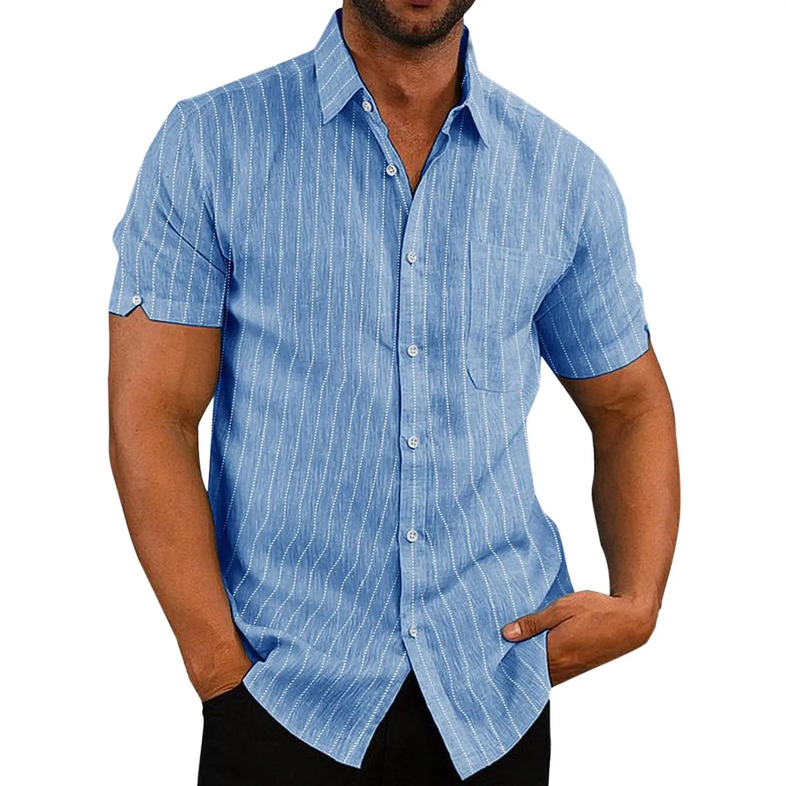 Men's Short Sleeve Striped Shirt Collared Printed Simple Style Summer Fashion Casual Inner Wear 100% Other Material Non-defor...
Men's Short Sleeve Striped Shirt Collared Printed Simple Style Summer Fashion Casual Inner Wear 100% Other Material Non-defor...