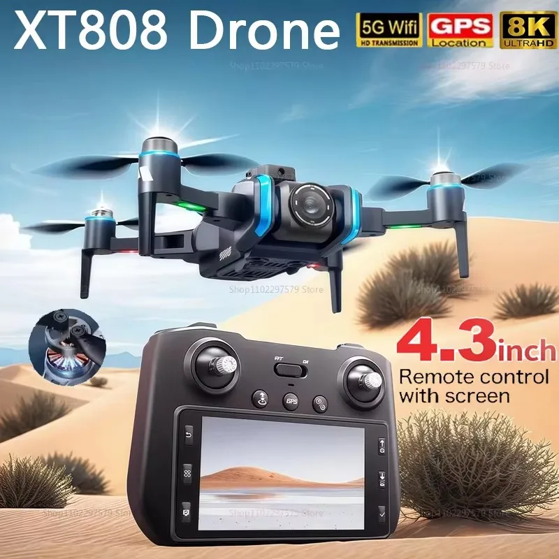 NEW XT808 4.5-Inch Larges Screen Control Drones 8K Professional HD Dual Cameras Brushless Obstacle Avoidances Foldable Quadcopte
NEW XT808 4.5-Inch Larges Screen Control Drones 8K Professional HD Dual Cameras Brushless Obstacle Avoidances Foldable Quadcopte