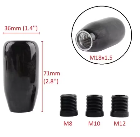 Automobile modification accessories - Elliptical shift knob automatic carbon-textured shift lever handle carbon fiber gearshift
Automobile modification accessories - Elliptical shift knob automatic carbon-textured shift lever handle carbon fiber gearshift