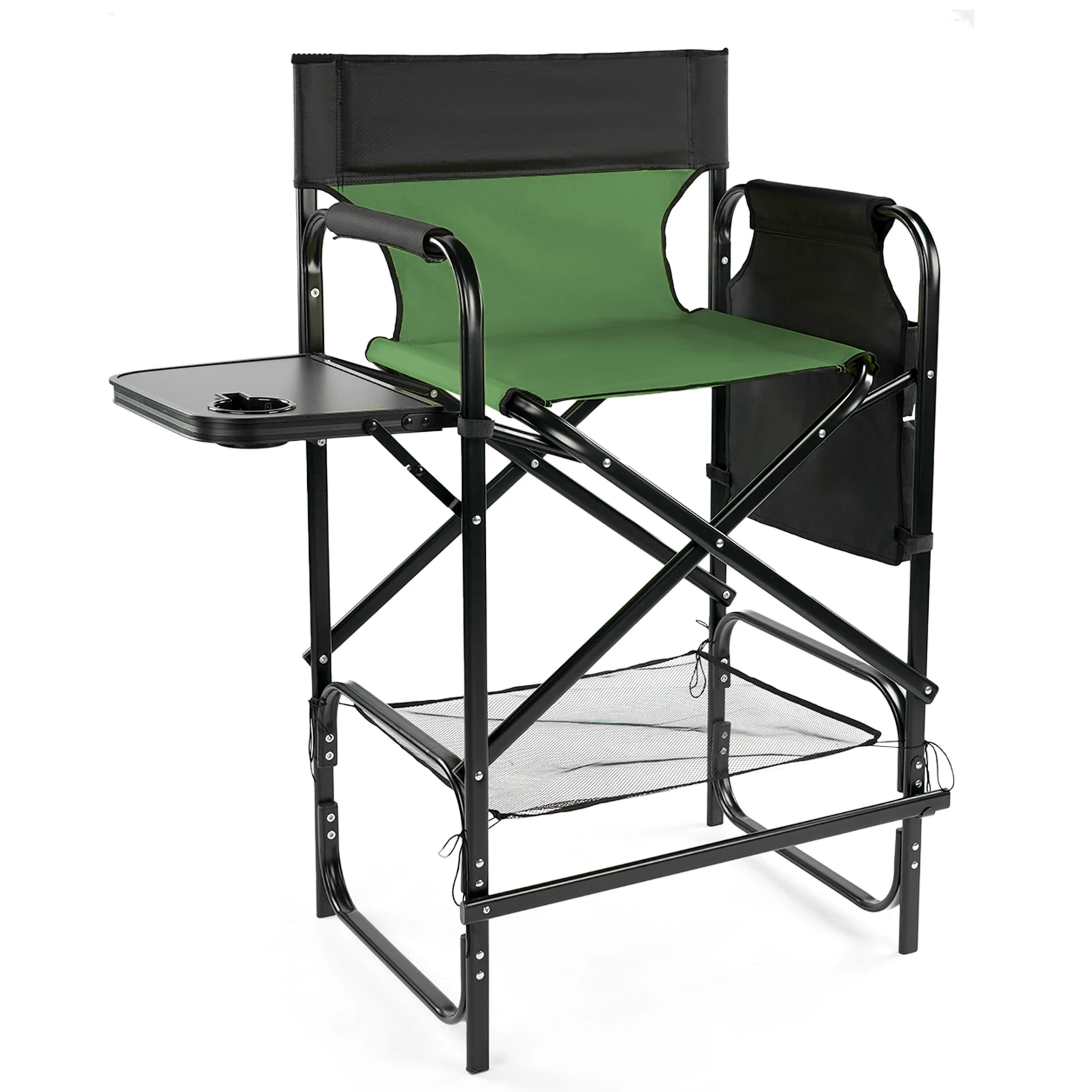 31" Tall Directors Chair with Footrest, 4Portable Bar Height Folding Camping Chair with Built-In Cup Holder
31" Tall Directors Chair with Footrest, 4Portable Bar Height Folding Camping Chair with Built-In Cup Holder