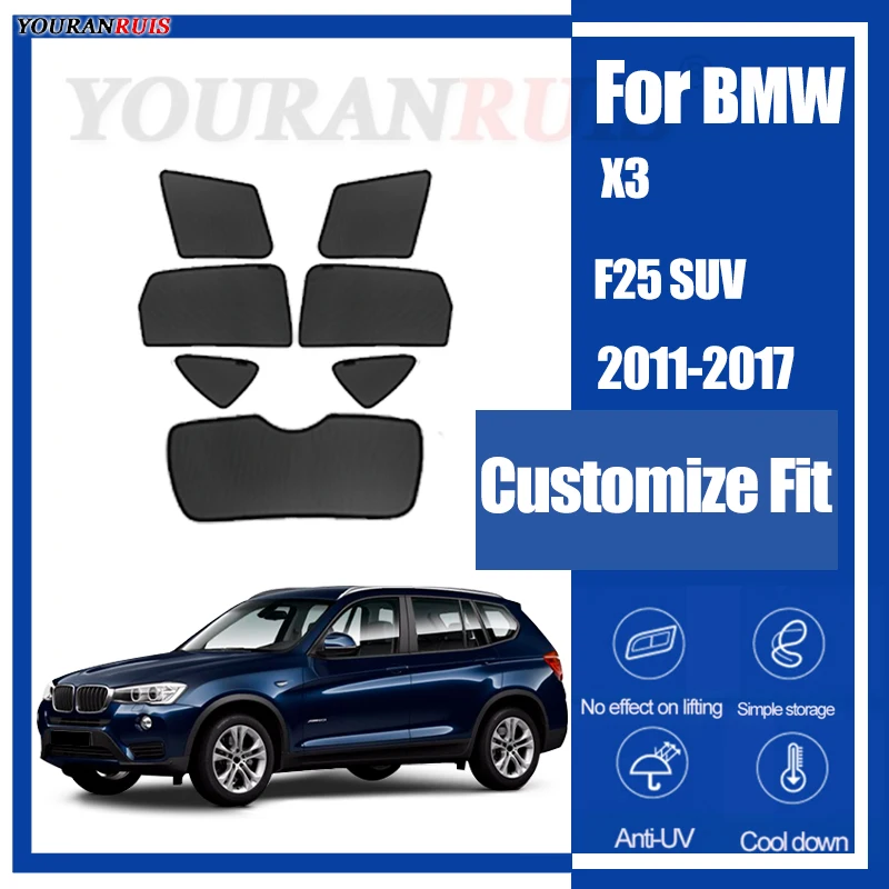 For BMW X3 F25 SUV 2011-2017 Magnetic Customized Car windows Sun Shade UV Protection Children Car Curtain Mesh
For BMW X3 F25 SUV 2011-2017 Magnetic Customized Car windows Sun Shade UV Protection Children Car Curtain Mesh