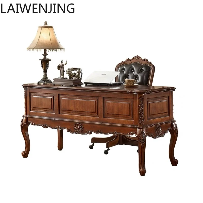 HLZ solid wood desk and chair combination household writing desk European simple modern computer desk
HLZ solid wood desk and chair combination household writing desk European simple modern computer desk