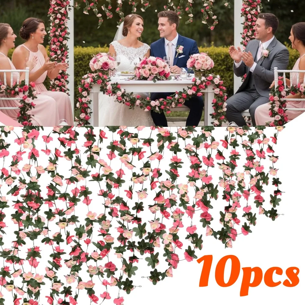 10 шт. искусственных гирлянд из роз, подходящих для украшения на открытом воздухе, свадеб, садов и домашнего декора.
10 шт. искусственных гирлянд из роз, подходящих для украшения на открытом воздухе, свадеб, садов и домашнего декора.