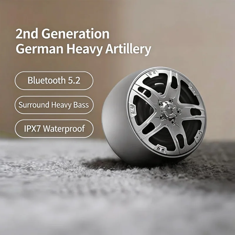 IPX7 Waterproof Bluetooth Speaker Wheel Design Metal Plated Body 360 Degree Surround Audio
IPX7 Waterproof Bluetooth Speaker Wheel Design Metal Plated Body 360 Degree Surround Audio