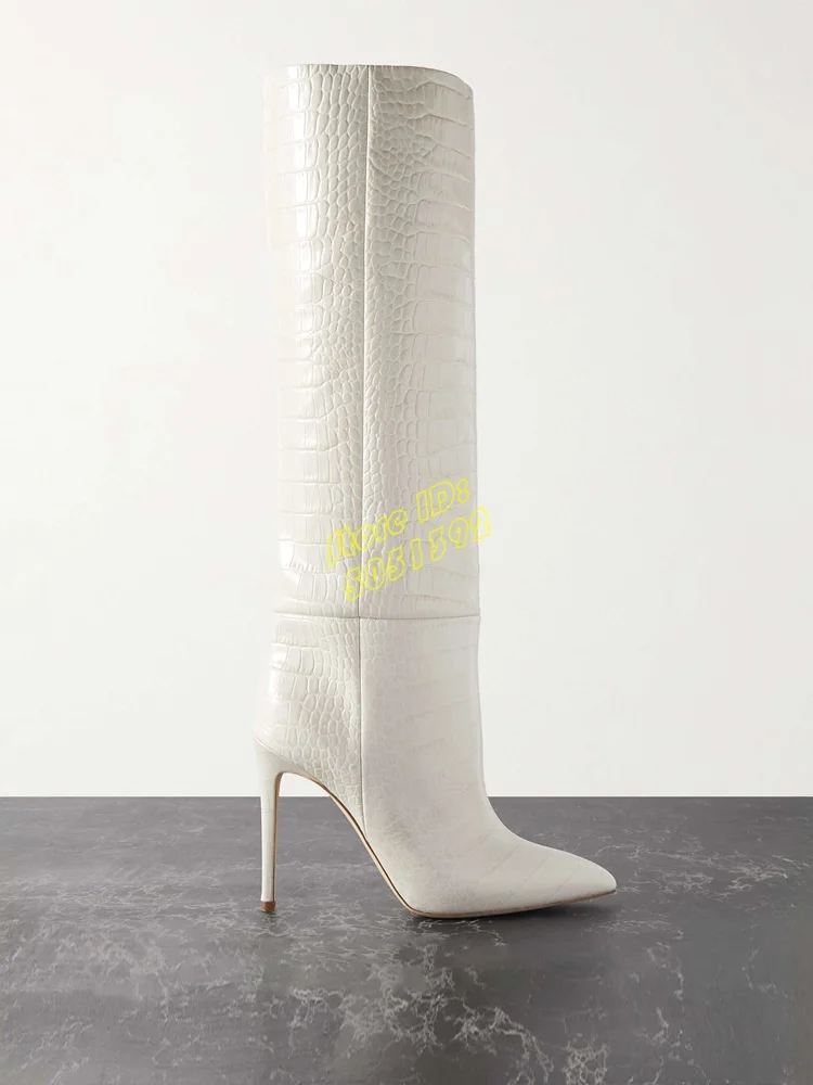 Crocdile Thin High Heel Knee Boots Sexy Pointed Toe Slip On Fashion 2024 Winter Autumn Runway Women Dress Shoes Stiletto Heel
Crocdile Thin High Heel Knee Boots Sexy Pointed Toe Slip On Fashion 2024 Winter Autumn Runway Women Dress Shoes Stiletto Heel