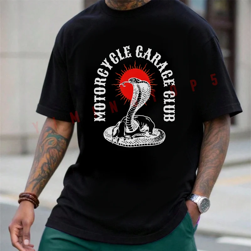 Motorcycle Cobra Club Graphic Print T-shirt Men's Summer Cotton Casual Short-sleeved O-neck Top Tees
Motorcycle Cobra Club Graphic Print T-shirt Men's Summer Cotton Casual Short-sleeved O-neck Top Tees