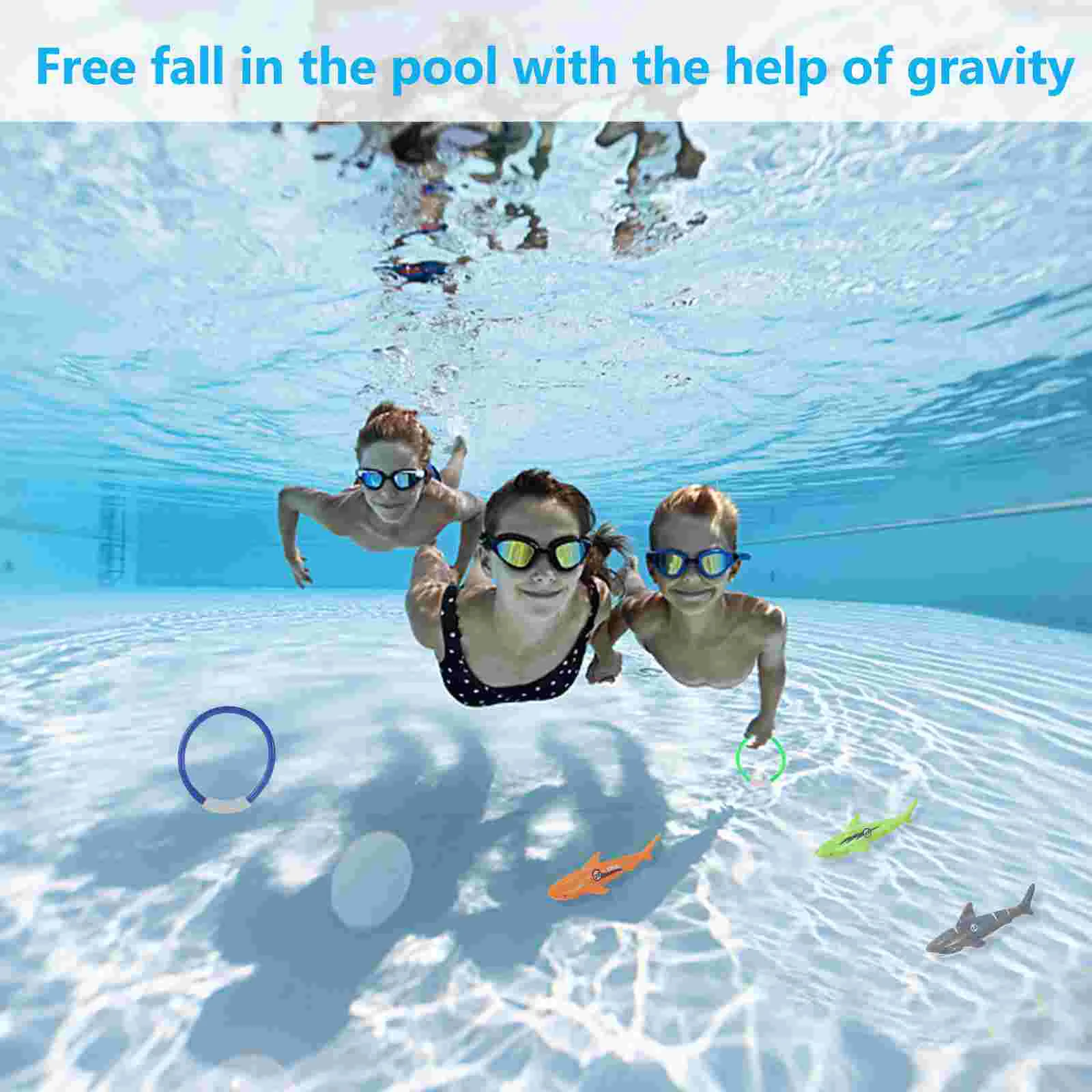 8 Pcs Diving Rings Pool Accessories Kids Training Swimming Fun Shark Shape Plastic Pool Toys Diving Toys
8 Pcs Diving Rings Pool Accessories Kids Training Swimming Fun Shark Shape Plastic Pool Toys Diving Toys