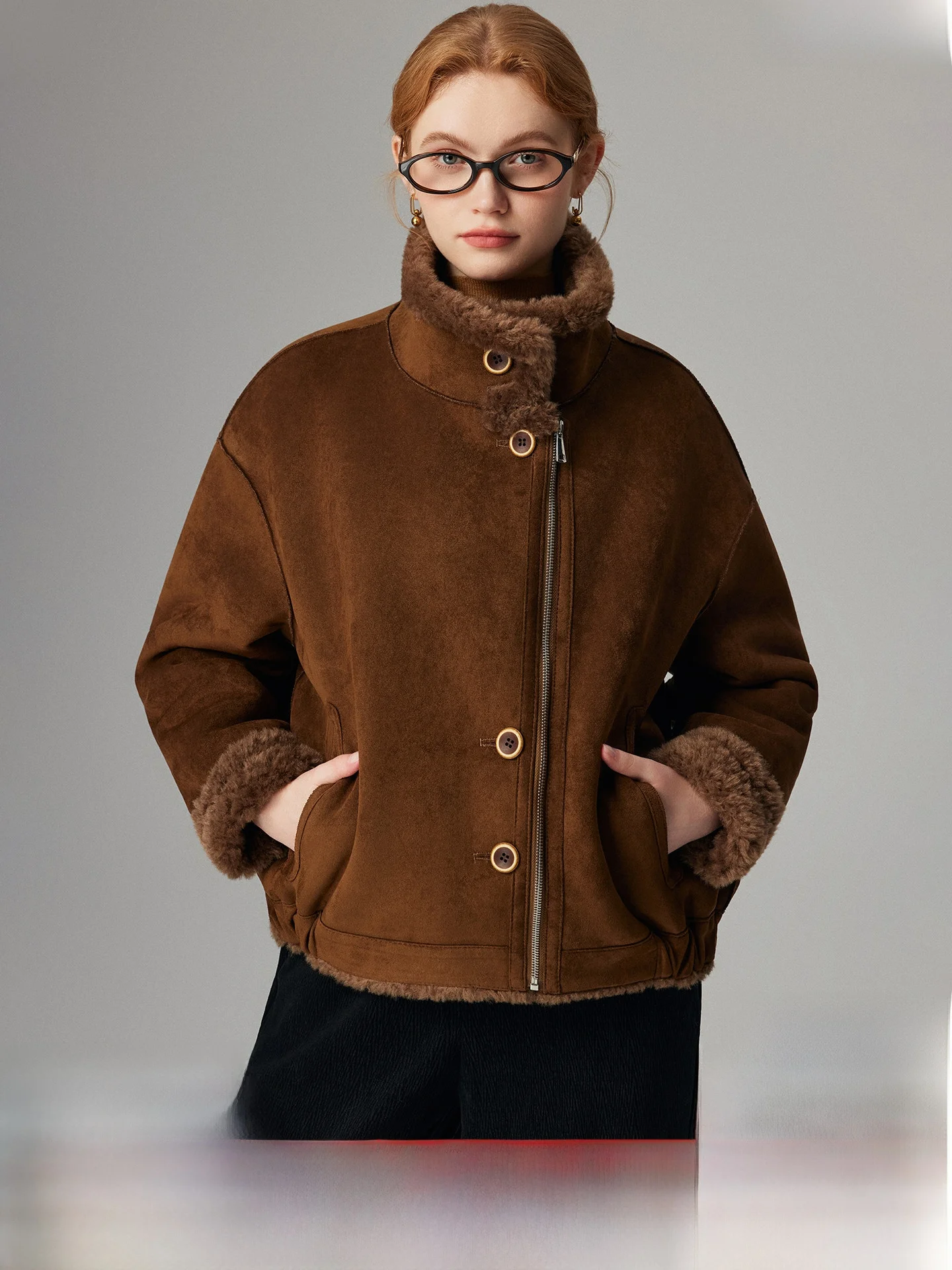 Women's Double-Sided Wear Thiened Warmth Fur Jaet Eco-Friendly Simulation Leather Coat Stand Collar Zipper ort Sle
Women's Double-Sided Wear Thiened Warmth Fur Jaet Eco-Friendly Simulation Leather Coat Stand Collar Zipper ort Sle