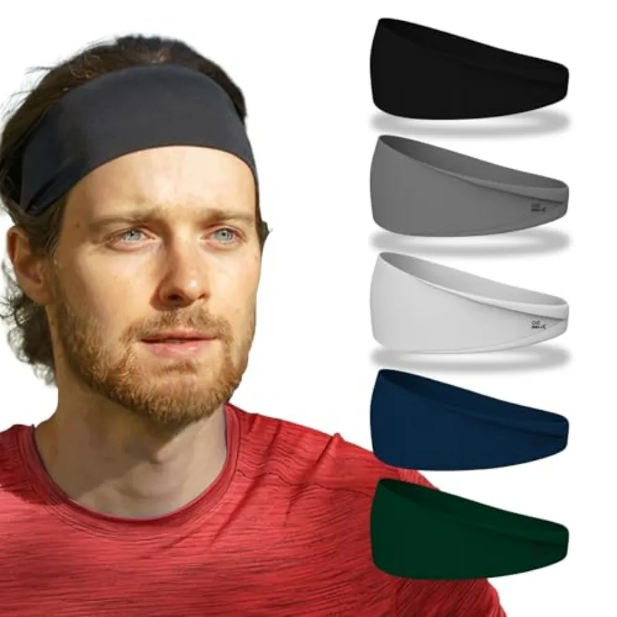 Sports Headband for Men Pack of 5 - Moisture Absorbing Workout Headband, Sweatband Headbands for Running, Cycling, Football, Yo
Sports Headband for Men Pack of 5 - Moisture Absorbing Workout Headband, Sweatband Headbands for Running, Cycling, Football, Yo