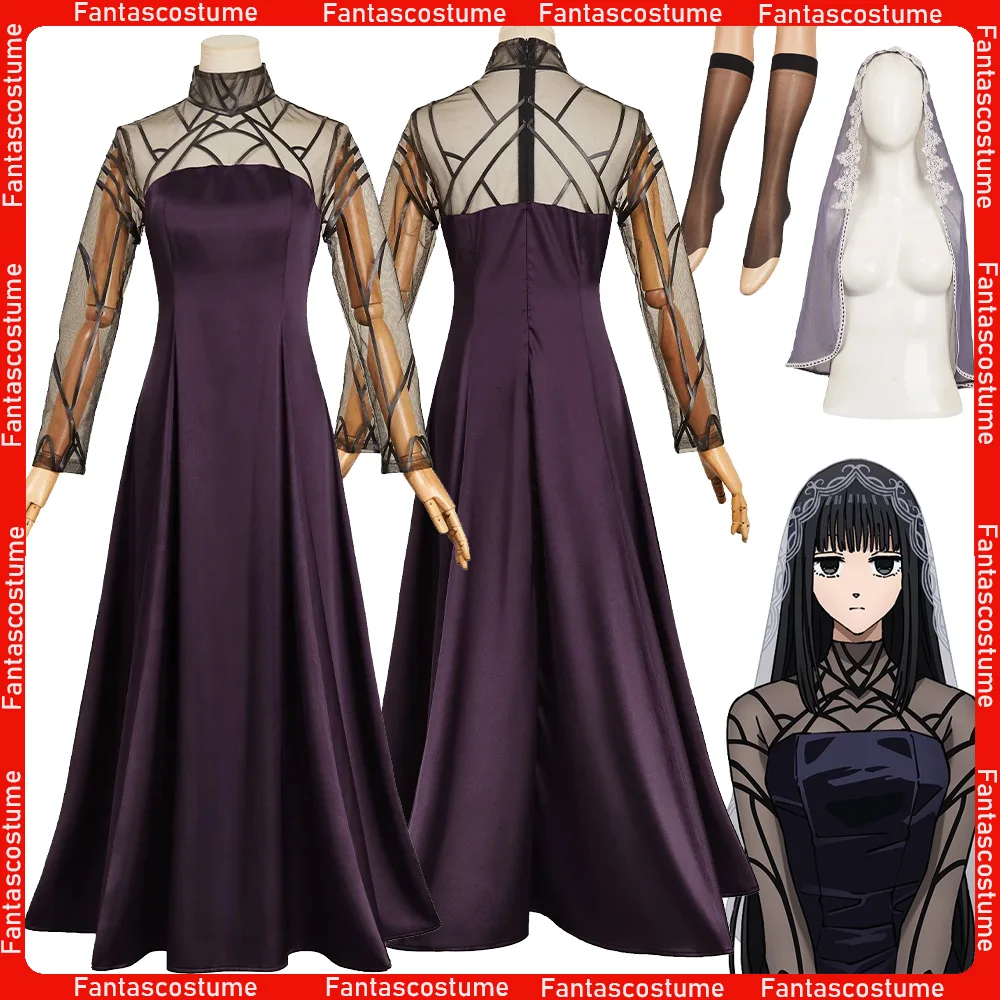 Sakamoto Anime Days Osaragi Cosplay Costume Purple Dress Veil Women Clothing Adult Disguise Female Halloween Carnival Party Suit
Sakamoto Anime Days Osaragi Cosplay Costume Purple Dress Veil Women Clothing Adult Disguise Female Halloween Carnival Party Suit