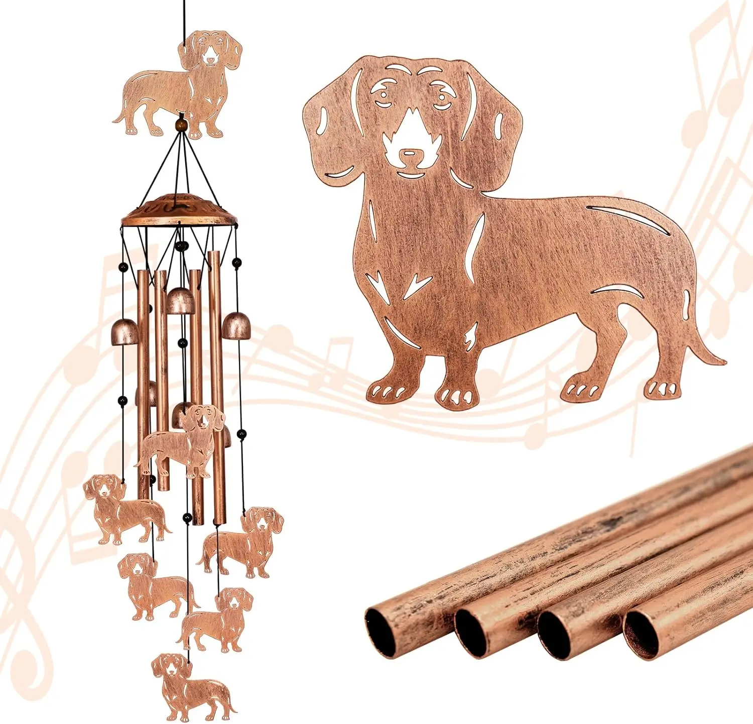 Dachshund Wind Chimes for Outside, Metal Windchimes Outdoor, Handmade Dachshund Gifts for Women Men, Memorial Garden Decor
Dachshund Wind Chimes for Outside, Metal Windchimes Outdoor, Handmade Dachshund Gifts for Women Men, Memorial Garden Decor