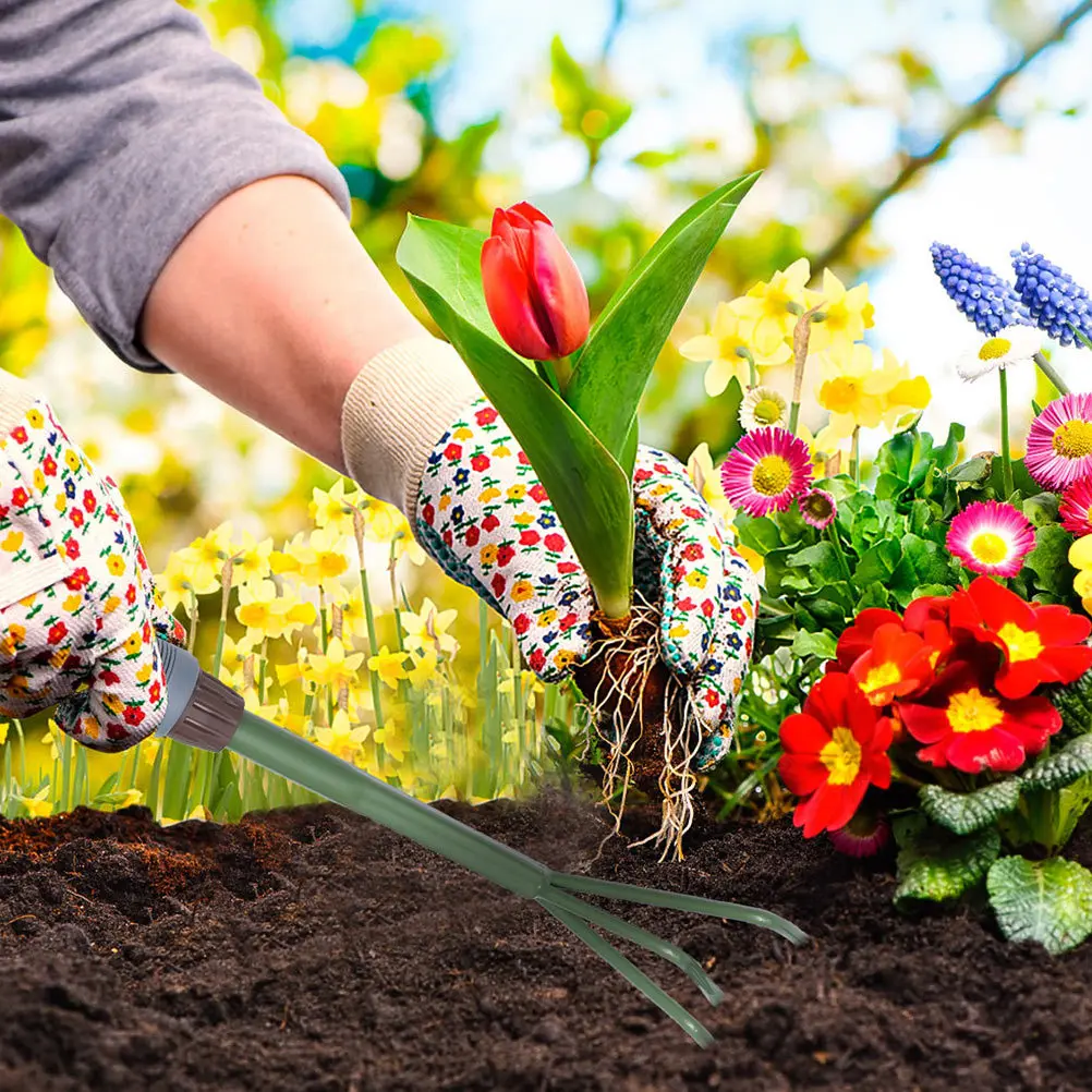 2Pcs Garden Rake Hand Tool 3-Claw Durable Set Ergonomic Anti-Slip Handle for Flowerpot Soil Care Weeding and 
2Pcs Garden Rake Hand Tool 3-Claw Durable Set Ergonomic Anti-Slip Handle for Flowerpot Soil Care Weeding and