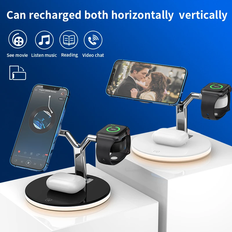 3-in-1 wireless charger for Apple 1413magsafe magnetic fast charging airpods headphones iwatch 
3-in-1 wireless charger for Apple 1413magsafe magnetic fast charging airpods headphones iwatch