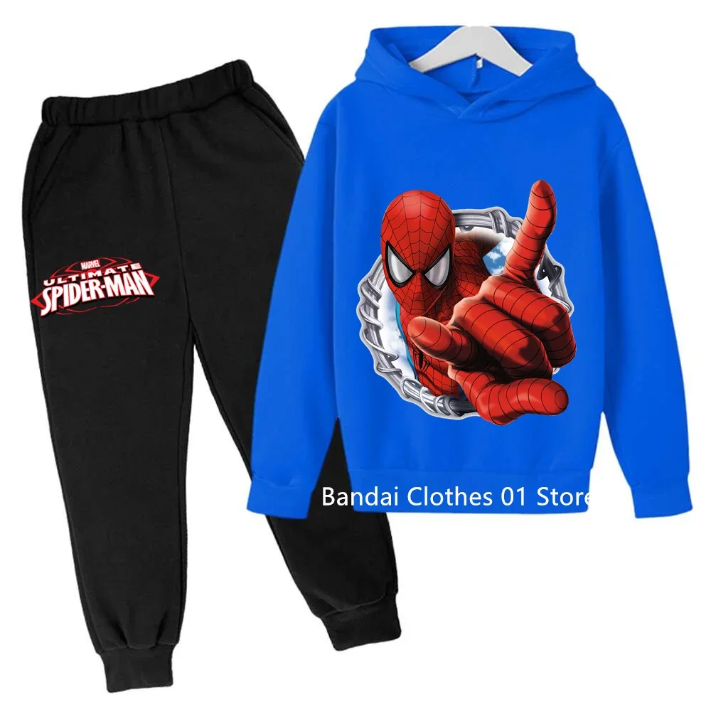 Boys Spiderman Hoodie Set Kids Long Sleeves Outfits 3-14 Years Children's Spring Autumn Baby Boy Casual Tracksuit 2-piece 2024
Boys Spiderman Hoodie Set Kids Long Sleeves Outfits 3-14 Years Children's Spring Autumn Baby Boy Casual Tracksuit 2-piece 2024